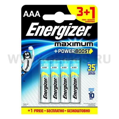  AAA - Maximum LR03 Alkaline 1,5V BP-3+1 "Energizer"   