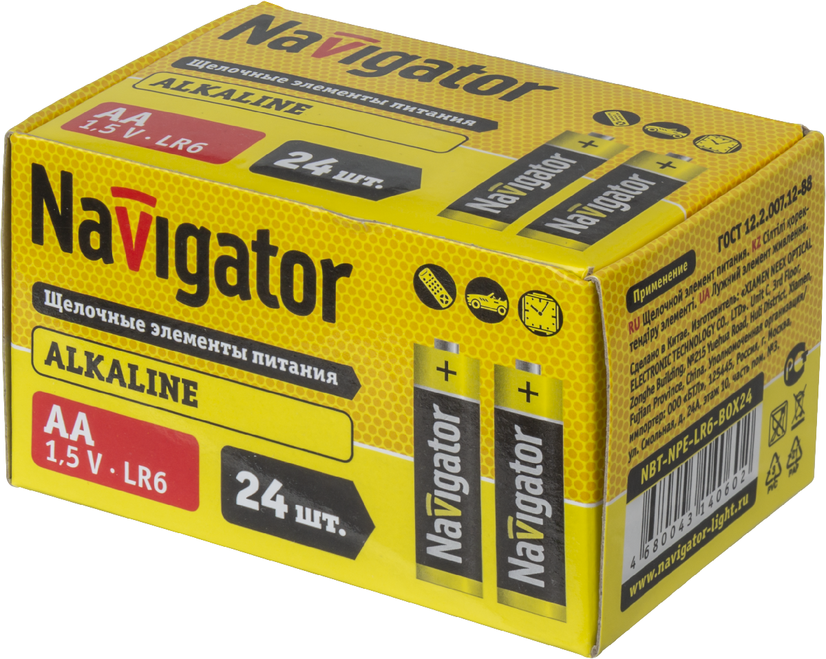  AA - LR6 Alkaline 1,5V BOX-24 "Navigator"